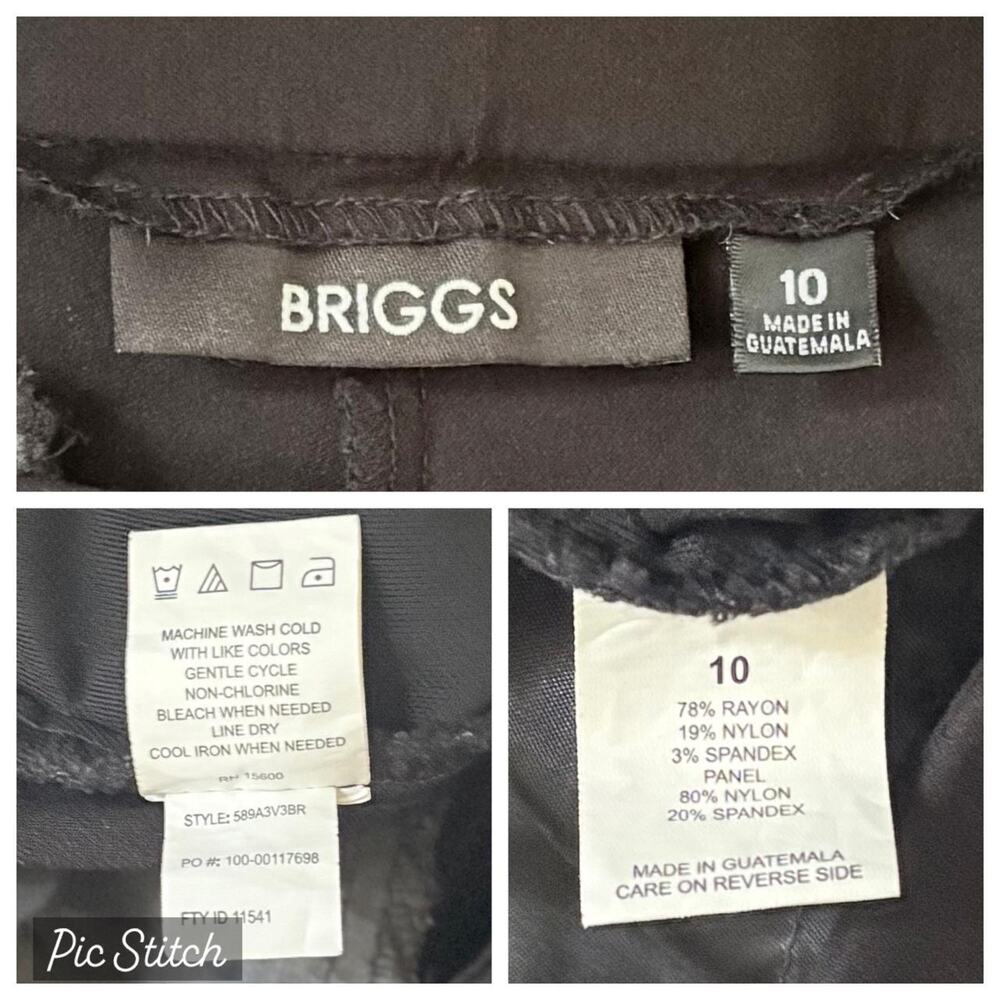 Briggs Black Slim Stretch Trousers - Picture 8 of 8